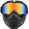 Motorcycle Goggles Mask, TPEE/Polycarbonate, Black Frame