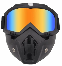 Motorcycle Goggles Mask, TPEE/Polycarbonate, Black Frame
