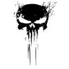 Punisher Skull Sticker Vinyl Decal, 4 X 6 In