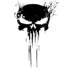 Punisher Skull Sticker Vinyl Decal, 4 X 6 In