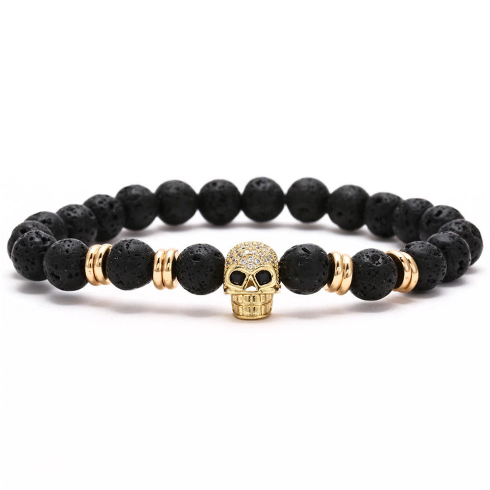 Skull Bracelet For Bikers, 8 In 3 Skull Bracelet For Bikers, 8 In - Image 3