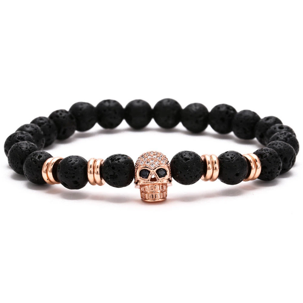 Skull Bracelet For Bikers, 8 In 2 Skull Bracelet For Bikers, 8 In - Image 2