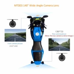Motorcycle Black Dual Lens Dash Cam Video Recorder 4 Inch HD 1080P -Gearup Co. Store 13579073808524