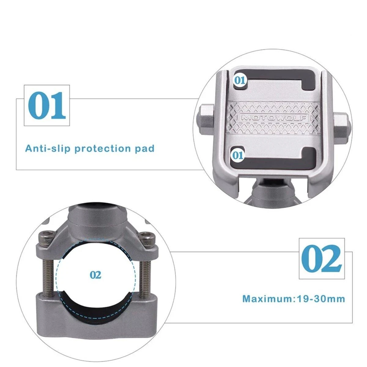 Handlebar Phone Mount Holder 6 Handlebar Phone Mount Holder - Image 6