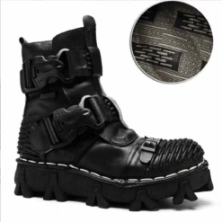 Handmade Western Cowboy Leather Boots, Black -Gearup Co. Store 1638259233 1