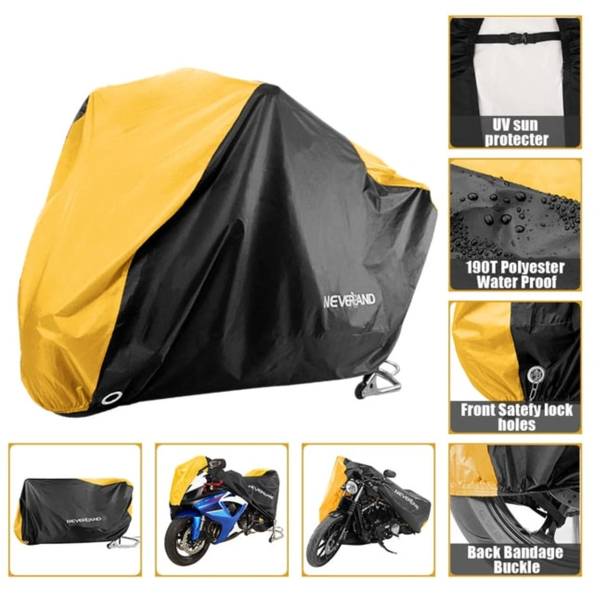 Sun Protector Motorcycle Cover - Yellow 1 Sun Protector Motorcycle Cover - Yellow