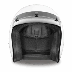 Daytona D.O.T Cruiser Hi-Gloss White Helmet -Gearup Co. Store 1UDAlJxf