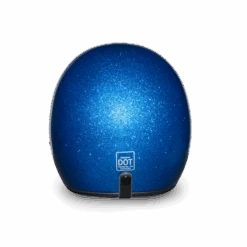 Daytona D.O.T. Cruiser Blue Metal Flake Motorcycle Open Face Helmet -Gearup Co. Store 2