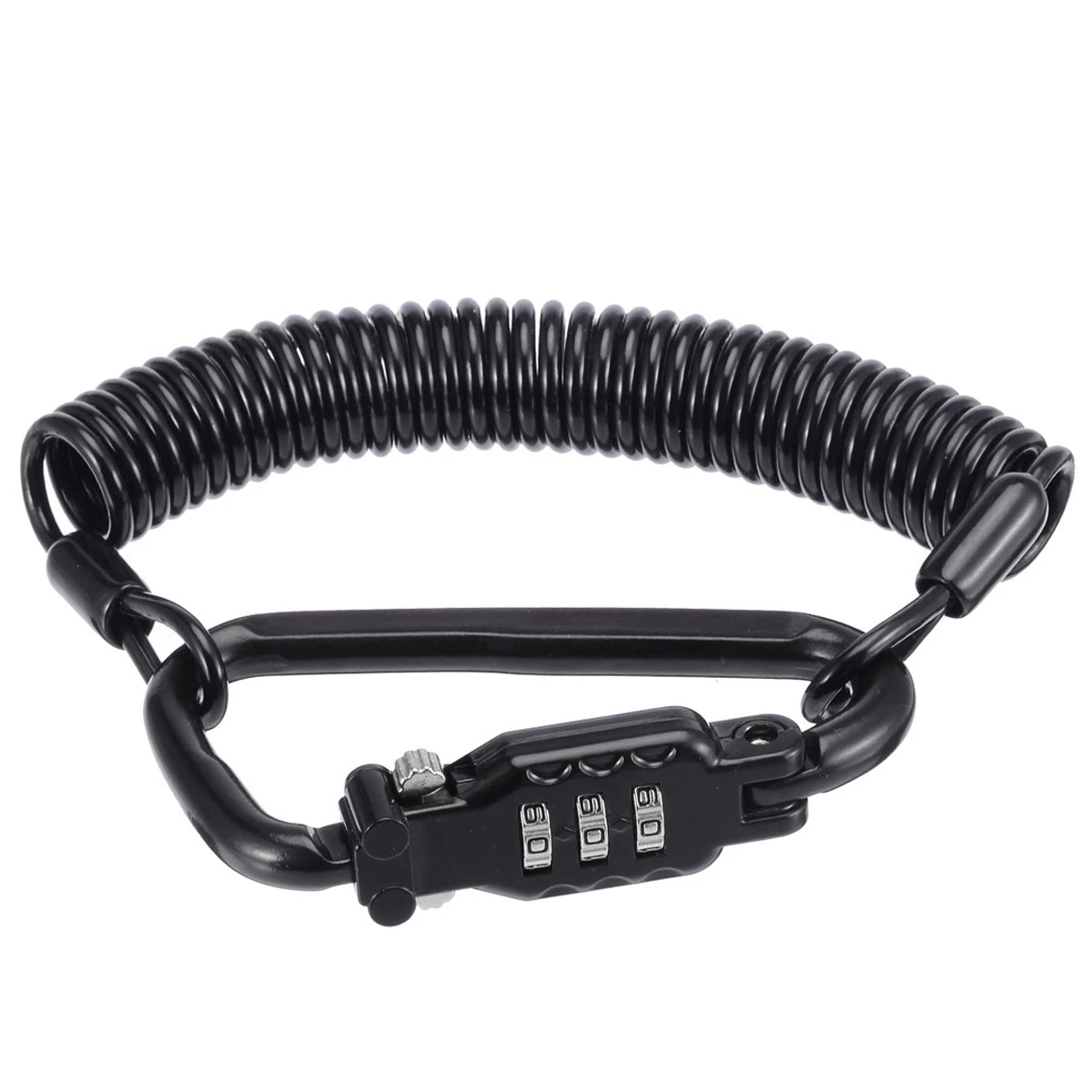 Motorcycle Helmet Anti Theft Cable Lock Waterproof 3 Digit Combination D-Lock 5 Motorcycle Helmet Anti Theft Cable Lock Waterproof 3 Digit Combination D-Lock - Image 5