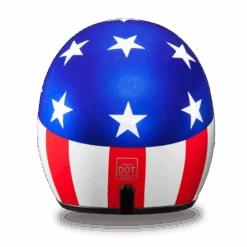 Daytona D.O.T. Cruiser States Of America Motorcycle Open Face Helmet, Blue/White/Red -Gearup Co. Store 2 610c23a0 9e6d 4757 ae05 6dfd210afb28