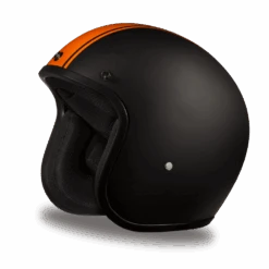 Daytona D.O.T Cruiser Orange Pin Stripe Helmet -Gearup Co. Store 3d79uqvG