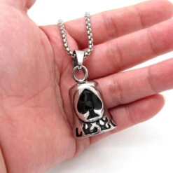Stainless Steel Biker Spade Gremlin Bell 13 Stainless Steel Biker Spade Gremlin Bell -Gearup Co. Store Biker Spades Bell Pendant Stainless Steel Pendant with Sound be924e3f 5f0d 4715 a0ea 7f7d4f695f87