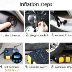 12V DC Digital Tire Inflator -Gearup Co. Store Digital Tire Inflator DC 12 Volt Car Portable Air Compressor Pump 150 PSI Car Air Compressor ba394289 c60a 47cf ab19 a6f5a8487b53