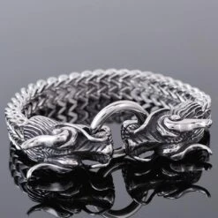Double Dragon Head Bracelet