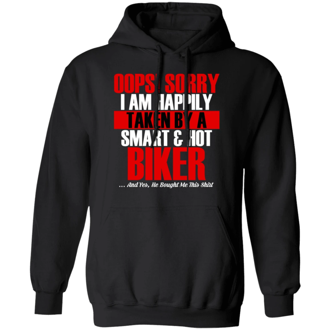 Women's Taken By A Smart & Hot Biker Hoodie 1 Women's Taken By A Smart & Hot Biker Hoodie