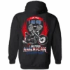 I Am Free, I Am One, I Am Proud American Legendary Rider Hoodie, Unisex, Cotton/Polyester, Black
