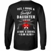 I Have A Beautiful Daughter Long Sleeve T-Shirt, Cotton, Black