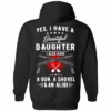 I Have A Beautiful Daughter Hoodie, Cotton/Polyester, Black