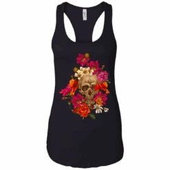 Colorful Flower Skull Tank Top