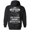 Some Grandpas Play Bingo, Real Grandpas Ride Motorcycles Hoodie, Cotton/Polyester, Black