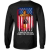 Veterans Day Long Sleeve T-Shirt - Stand For The Flag, Kneel For The Cross, Cotton, Black