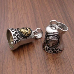 Stainless Steel Eagle Design Gremlin Bell -Gearup Co. Store Eagle Design Fashion Punk Polishing Bell Pendant 316L Stainless Steel Bell 92d5f199 29cd 4c02 92c5 dc8f83592753