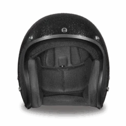 Daytona D.O.T. Cruiser Black Metal Flake Motorcycle Open Face Helmet -Gearup Co. Store F2l7q3Cf