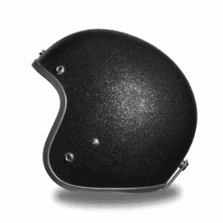 Daytona D.O.T. Cruiser Black Metal Flake Motorcycle Open Face Helmet -Gearup Co. Store Gcp0PSm2