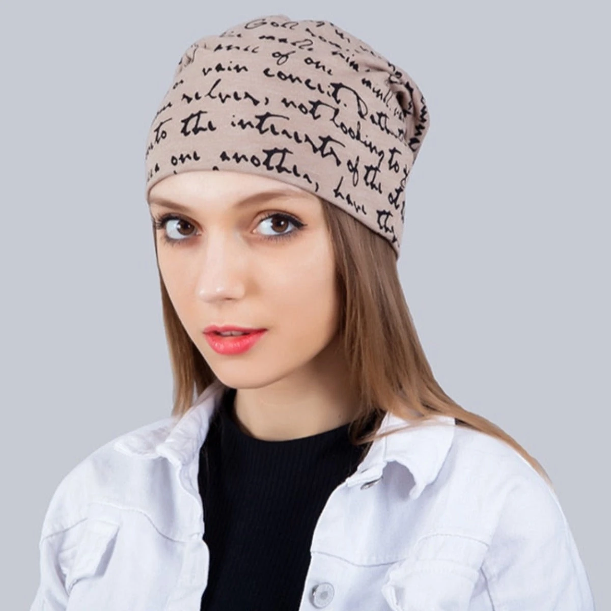 Fashionable Printed Beanie Hat 2 Fashionable Printed Beanie Hat - Image 2