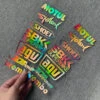 Motorcycle Helmet Rainbow Sticker Set
