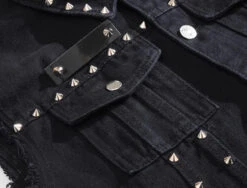 Alr™ Men's Black Vintage Denim Vest With Rivet Details -Gearup Co. Store HTB1lKbVbcfrK1RkSmLyq6xGApXaL