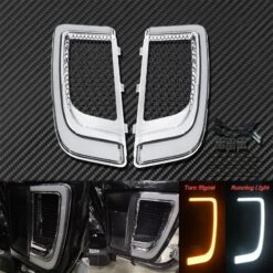 Motorcycle LED Turn Signal Light Fairing Lower Grills For Harley Touring -Gearup Co. Store Hb19a2ff7cd0f47c9b58000ae5a4f656dW