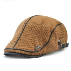 ALR™ Knitted Beret Leather Flat Cap -Gearup Co. Store Hf2573dd711d24695a4a3593d72fc37d2W