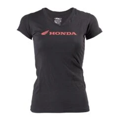 Factory Effex Women's Honda Horizontal T-Shirt, Black
