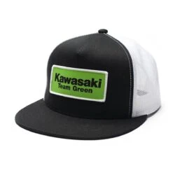 Factory Effex Kawasaki Team Green Snapback Hat, Black/White