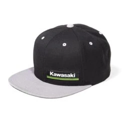 Factory Effex Kawasaki Wedge Snapback Hat, Black/Gray