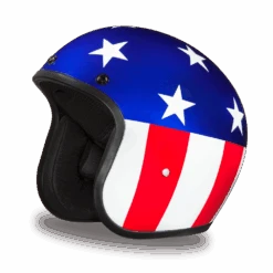 Daytona D.O.T. Cruiser States Of America Motorcycle Open Face Helmet, Blue/White/Red -Gearup Co. Store KeTzgaxV