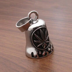 Stainless Steel Pot Leaf Gremlin Bell -Gearup Co. Store Men and Women Fashion Punk Sliding Bell Pendant 316L Stainless Steel Bell 39094042 e6db 49bd be02 860c918092cc