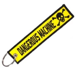 Motorcycle Tag Keychain, Zinc Alloy & Polyester