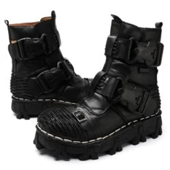 Handmade Western Cowboy Leather Boots, Black