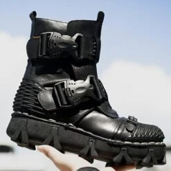 Handmade Western Cowboy Leather Boots, Black -Gearup Co. Store O1CN01sLUjMd1IydePxA71v 583710962