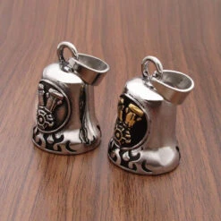 Stainless Steel Punk Men Gremlin Bell -Gearup Co. Store Punk Mens Accessories Motorcycle High Quality Titanium Steel Pendant Bell 5214c0bc 8058 4b8d 9512 d415b368e05d