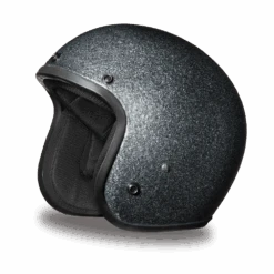 Daytona D.O.T. Cruiser Gun Metal Flake Motorcycle Open Face Helmet, Dark Gray -Gearup Co. Store R8hV4tP2