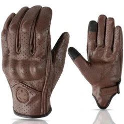 Alr™ Vintage Goatskin Full-Finger Motorcycle Gloves