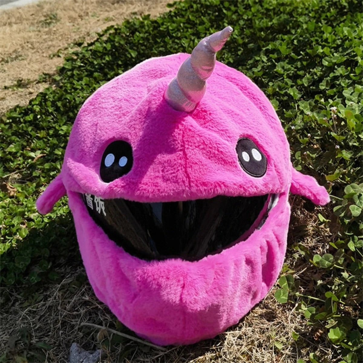 Cool Motorcycle Helmet Cover - Pink Alien Unicorn 1 Cool Motorcycle Helmet Cover - Pink Alien Unicorn
