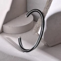 ALR™ Black Enamel Mobius Open Bangle -Gearup Co. Store S346ddcb6d369496893e7e1f7814ac900e