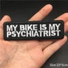 Alr™ Embroidered Iron-On Patch, My Bike Is My Psychiatrist