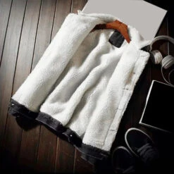 Alr™ Men's Denim Jacket With Lamb Cashmere Lining, Black 16 Alr™ Men's Denim Jacket With Lamb Cashmere Lining, Black -Gearup Co. Store S837b48d0874942208fbf23f2b55a8ab5O