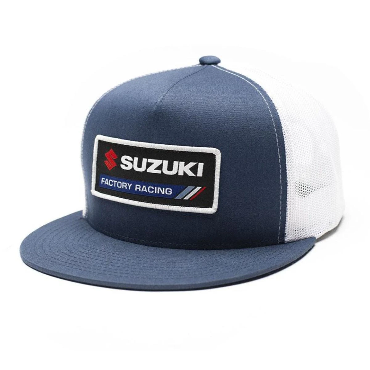 Factory Effex Suzuki Factory Snapback Hat, Navy Blue/White 1 Factory Effex Suzuki Factory Snapback Hat, Navy Blue/White