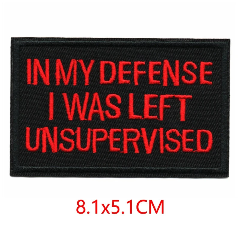 Alr™ Embroidered Iron-On Patch, In My Defense 1 Alr™ Embroidered Iron-On Patch, In My Defense
